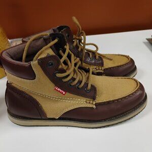 👞 Levi’s Men’s Lace-Up Boots – Size 8 – Leather Upper – Brown/Tan